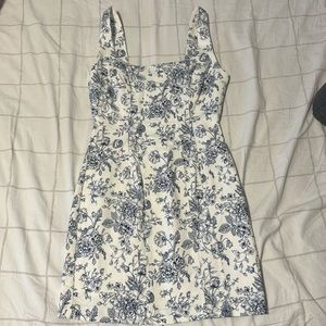 Christian Lacroix Blue and White Floral Dress